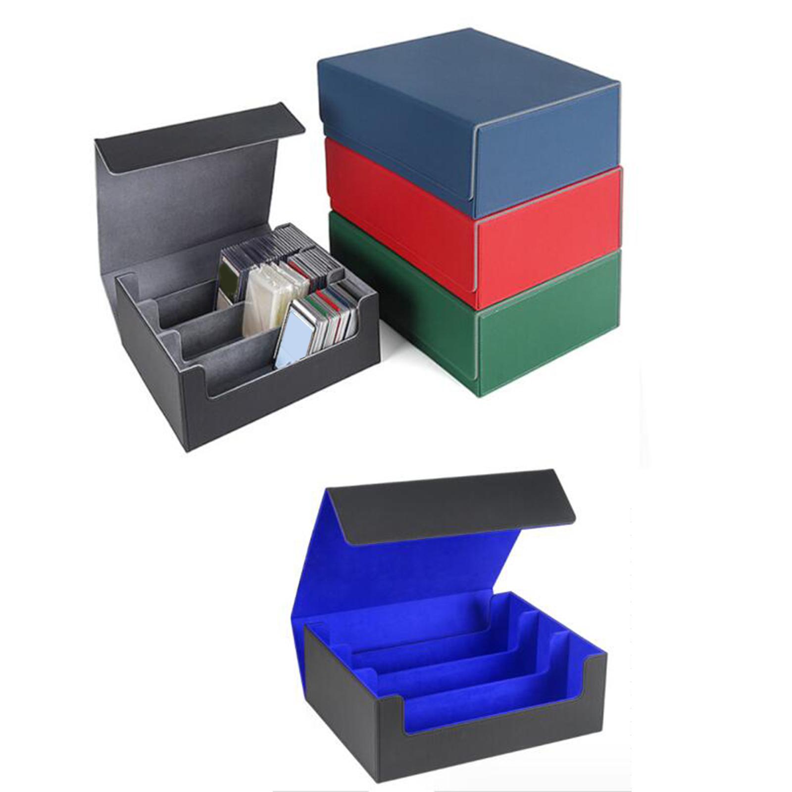 Storage - 防水仕様のトレーディングカード収納ボックス。1800枚収納可能。PUレザー製デッキケース。衝撃に強いカードホルダー。ゲームカードコレクション用。
