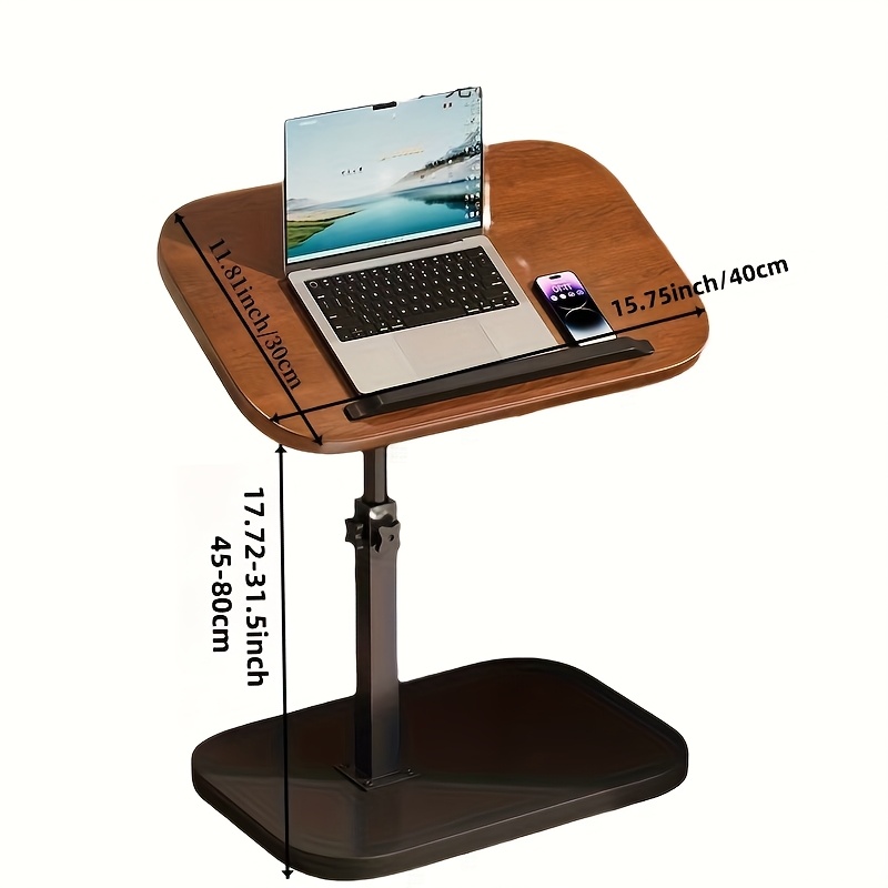 ブラックウォールナット製スイベルノートパソコンデスク、高さ調 - Tables のレビューと価格