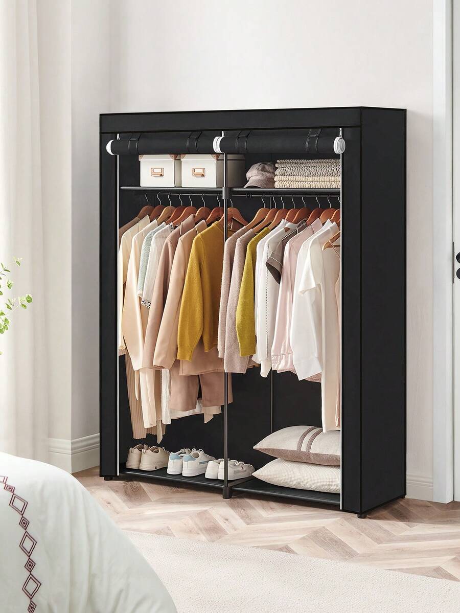 クローゼット、寝室用のポータブルクローゼット、不織布カバー付 - Wardrobe Closet Portable Fabric Cover のレビューと価格