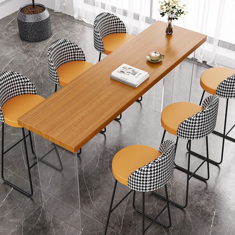 北欧アクリル製フローティング無垢材バーテーブルモダンミニマリ - Tables のレビューと価格