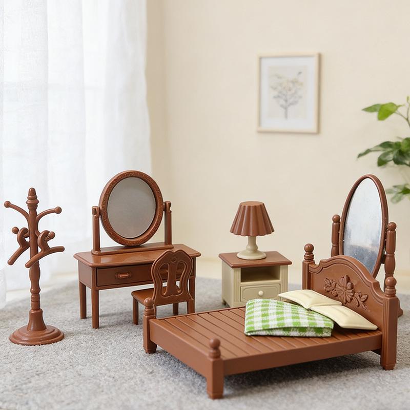 新しいドールハウス用ミニチュア家具、キッチンおもちゃ、ダイニ - Bedroom Furniture のレビューと価格