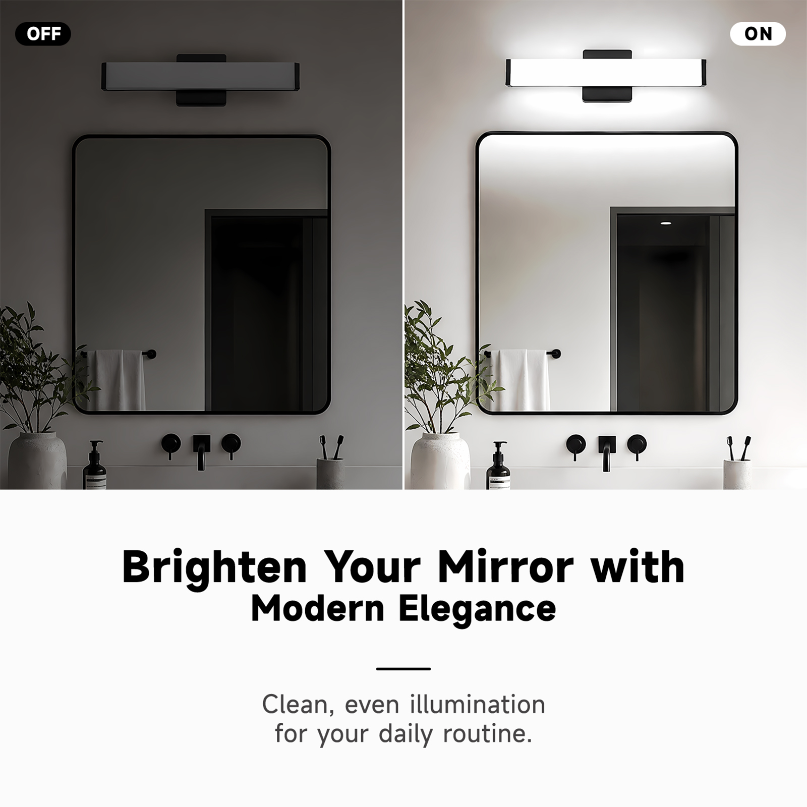 16.1インチのモダンなマットブラック／ブラッシュドニッケル - Dressing Table Vanity With Lighted Mirror のレビューと価格