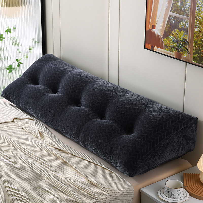ベッド用枕、無地、大型、くさび型、ヘッドボード用、取り外し可 - Headboard Cushion Backrest Tatami のレビューと価格