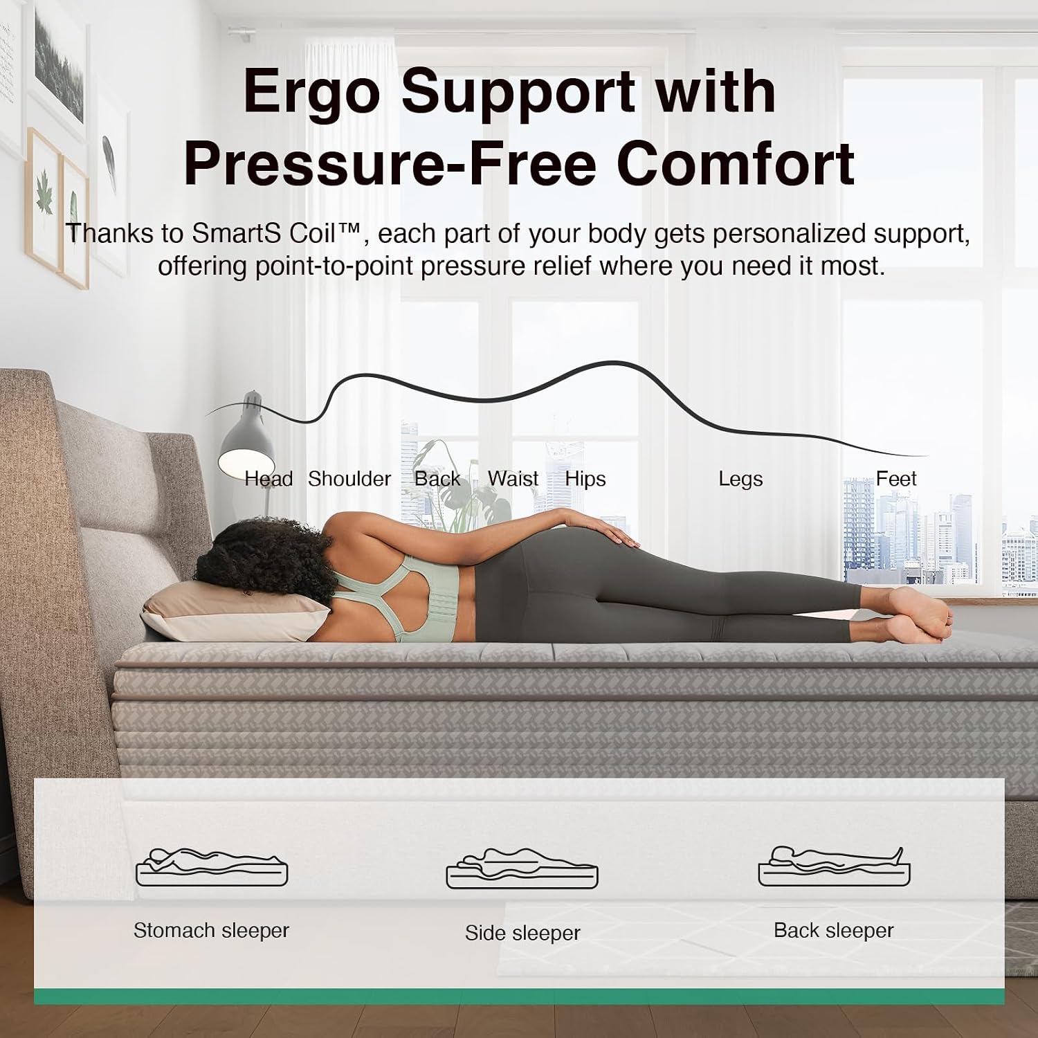 12インチのクイーンサイズマットレス。箱入りで、スプリング入 - Memory Foam Mattress In A Box Queen のレビューと価格