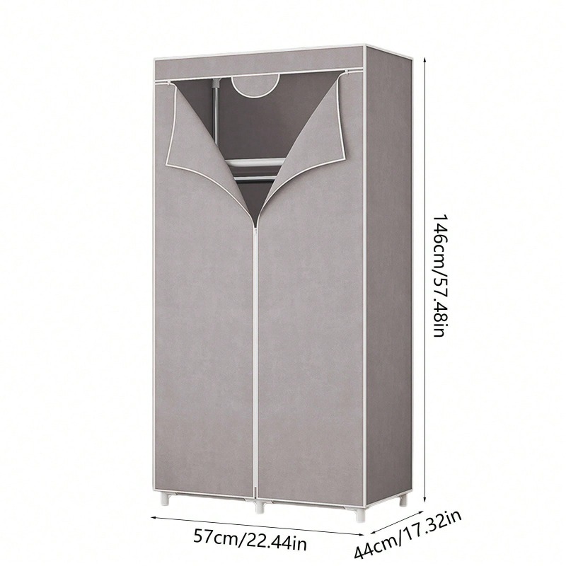 赤／グレー／青／コーヒー色の、持ち運び可能な布製ワードローブ - Wardrobe Closet Portable Fabric Cover のレビューと価格