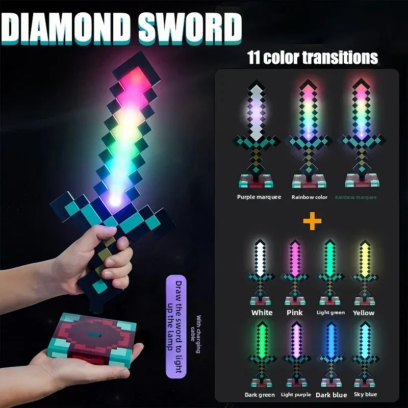 カラフルなLEDライト付きのフィギュアおもちゃ、ゲーム用の剣 - Floating Nightstand With Led Light のレビューと価格