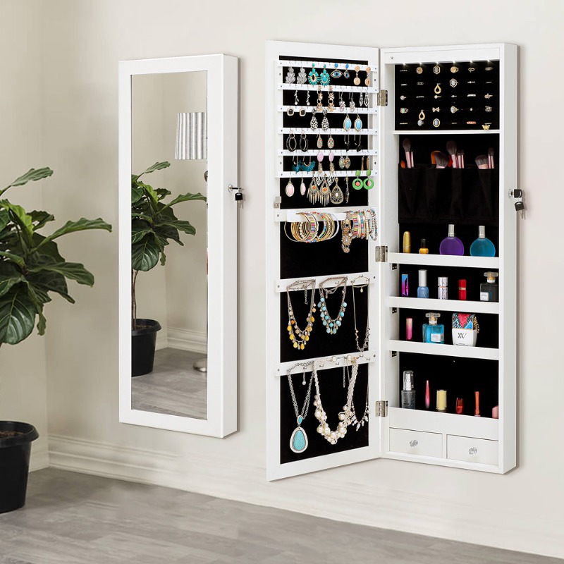 全身鏡、ドレッシングミラー、家庭用化粧鏡、ジュエリーキャビネ - Full Length Mirror Jewelry Armoire のレビューと価格