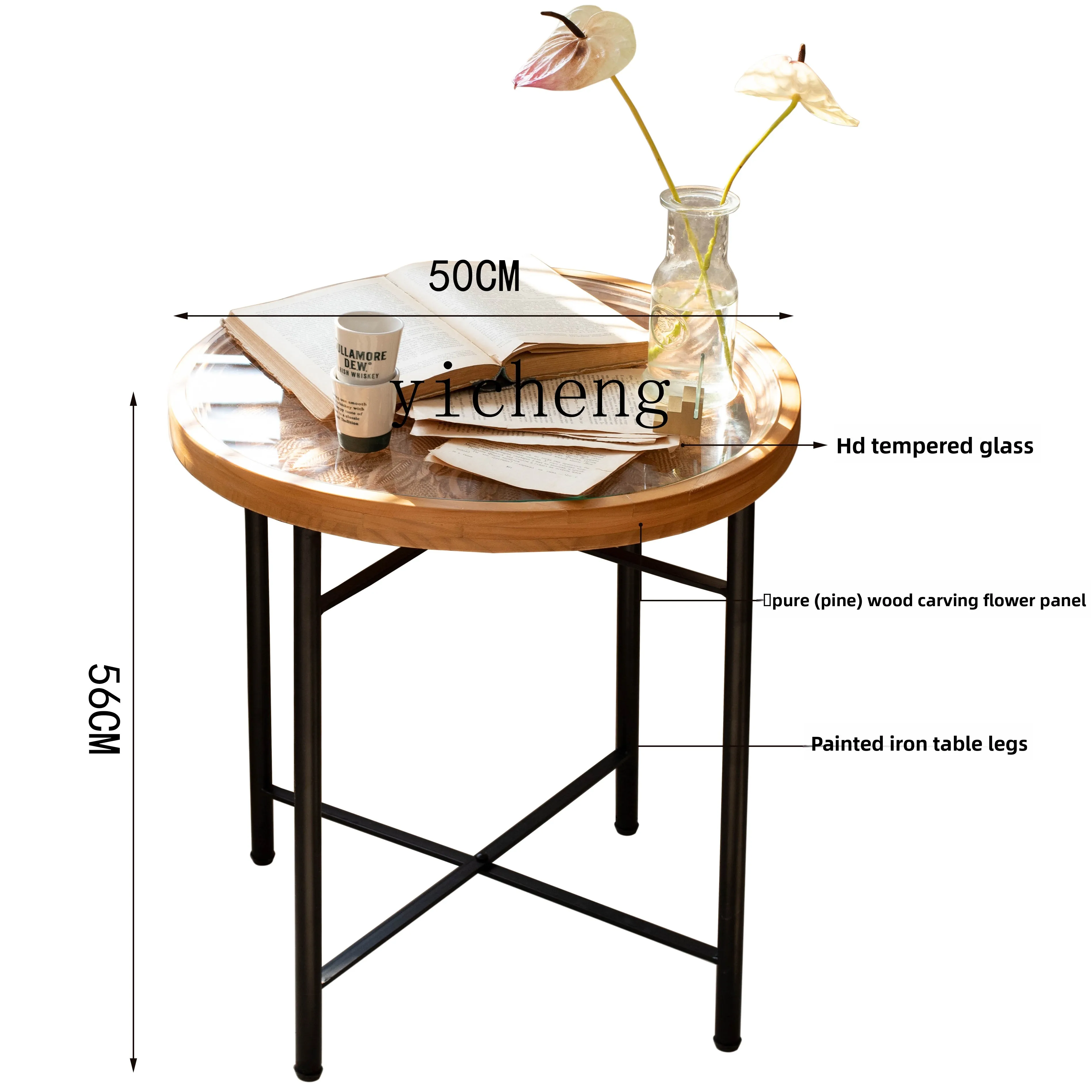 r5.13 ホームリビングルームソファコーナー用無垢材彫刻花 - Tables のレビューと価格