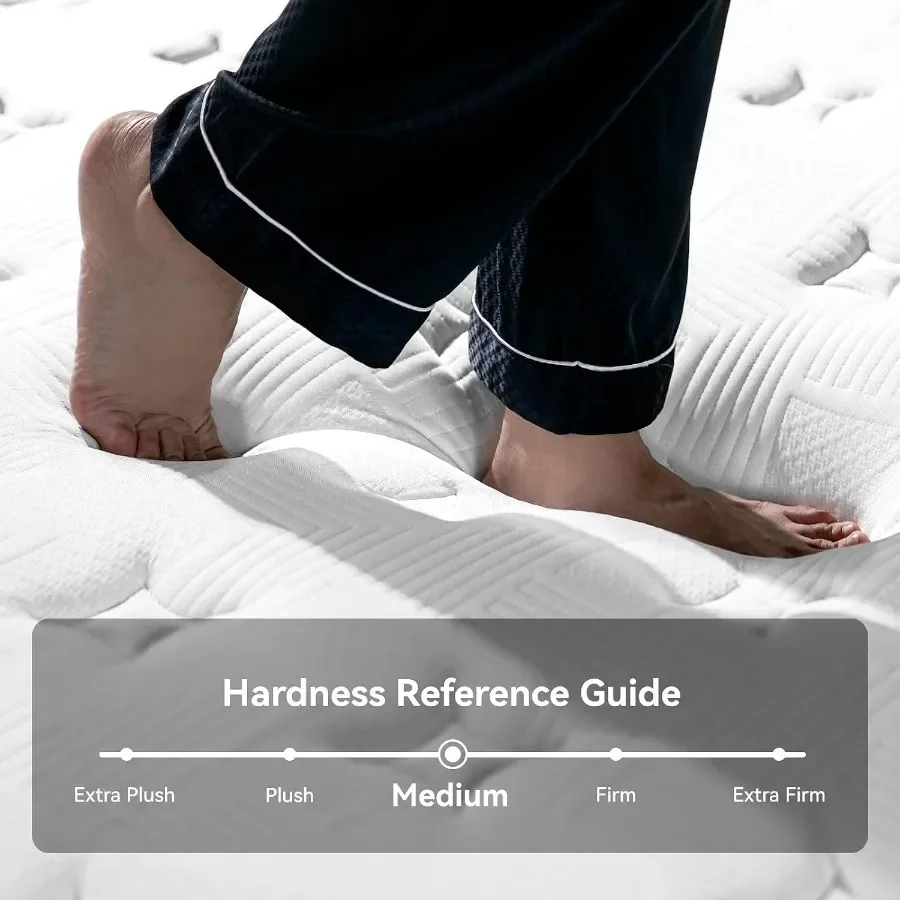 クイーンサイズマットレス、12インチのハイブリッドクイーンサ - Memory Foam Mattress In A Box Queen のレビューと価格