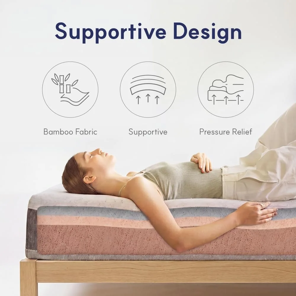 12インチのクイーンサイズのメモリーフォームマットレス（箱入 - Memory Foam Mattress In A Box Queen のレビューと価格