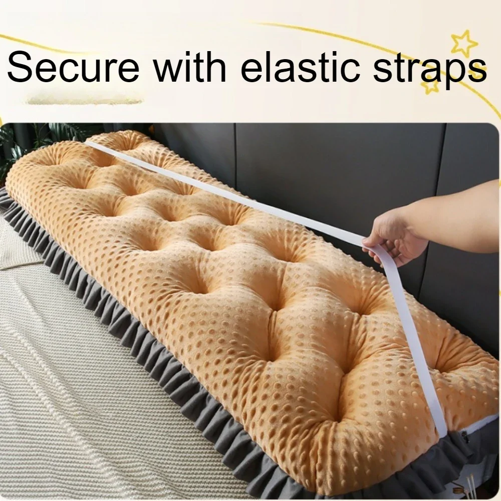 フリル付きのヘッドボード用クッション、ソファベッド用、滑り止 - Headboard Cushion Backrest Tatami のレビューと価格
