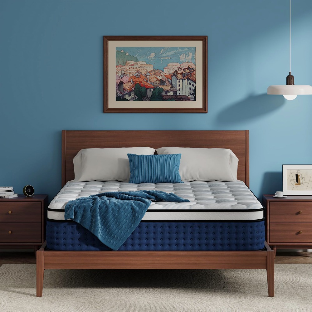 クイーンサイズマットレス、12インチのハイブリッドクイーンサ - Memory Foam Mattress In A Box Queen のレビューと価格