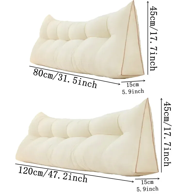 大型ベッドサイドクッション、三角形の厚みのある背もたれクッシ - Headboard Cushion Backrest Tatami のレビューと価格