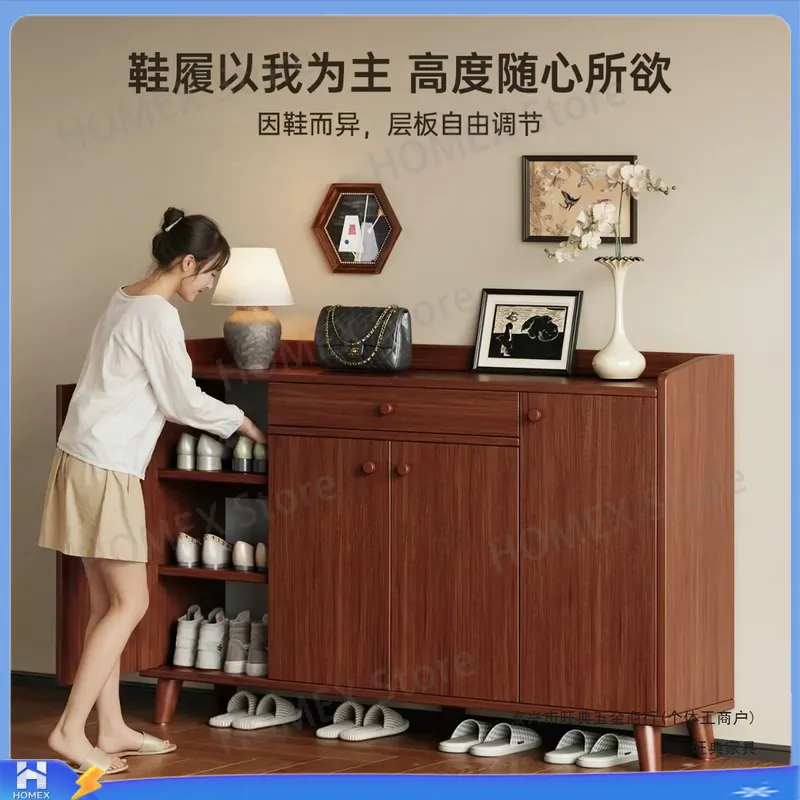 アンティーク調の靴収納キャビネット。玄関や狭い廊下に最適な収 - Shoe Rack Cabinet Narrow Entryway のレビューと価格
