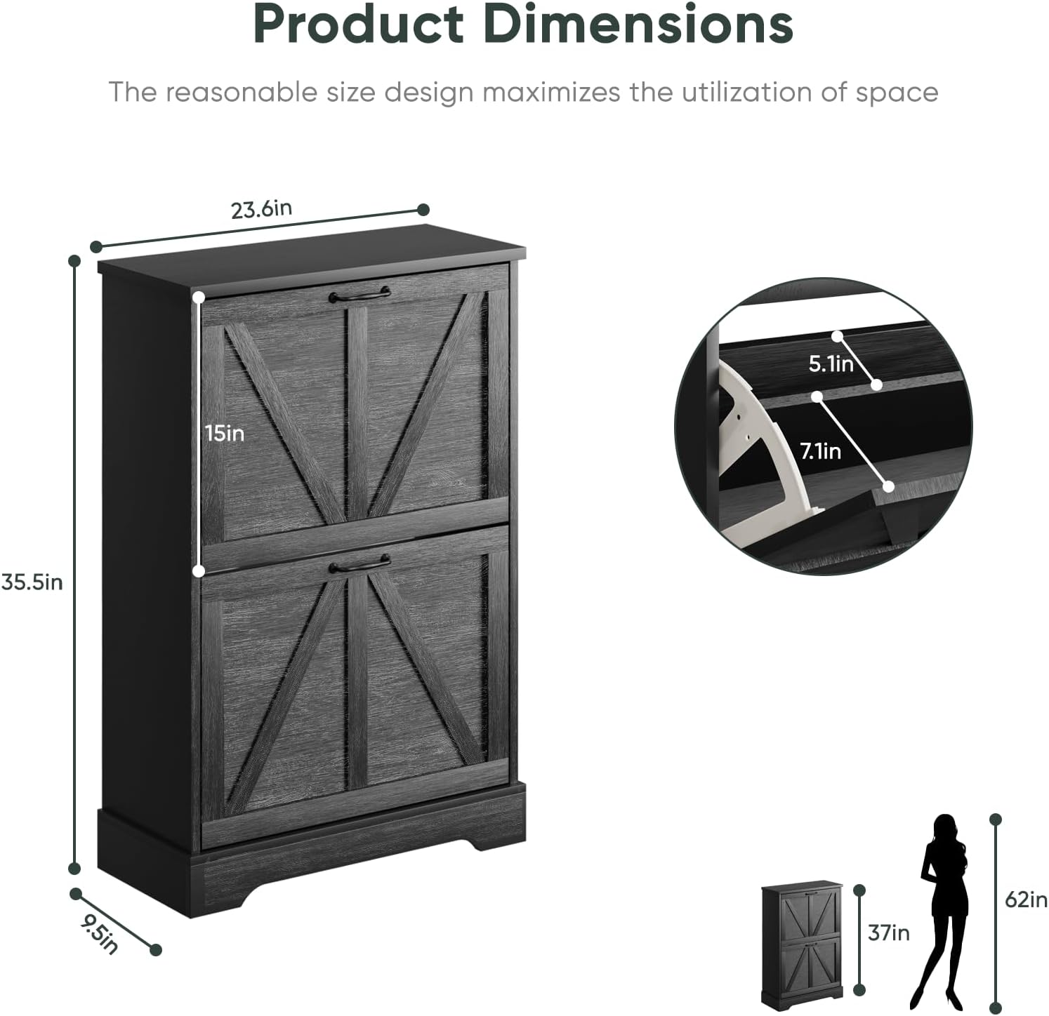 靴収納キャビネット、玄関用靴収納オーガナイザー。2つの引き出 - Shoe Rack Cabinet Narrow Entryway のレビューと価格